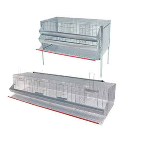 Gabbia per galline ovaiole tre celle (9 capi), 107x50x80hcm - con piedi - HD casa