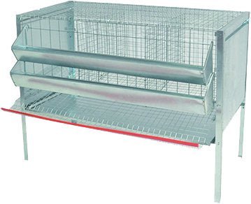 Gabbia per galline ovaiole tre celle (9 capi), 107x50x80hcm - con piedi - HD casa