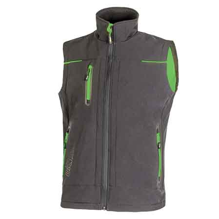 Gilet softshell Universe GRIGIO/VERDE Upower tg. s - HD casa