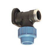 Gomito a compressione femmina flangiato per tubo polietilene Unidelta Ø25 x 3/4"F - PN16 - HD casa
