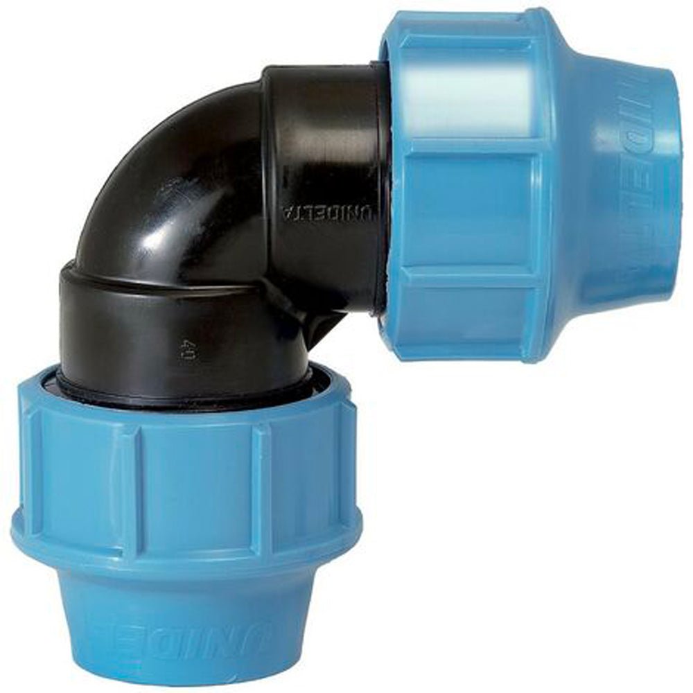 Gomito doppio a compressione per tuo polietilene Unidelta Ø16x16 - PN16 - HD casa