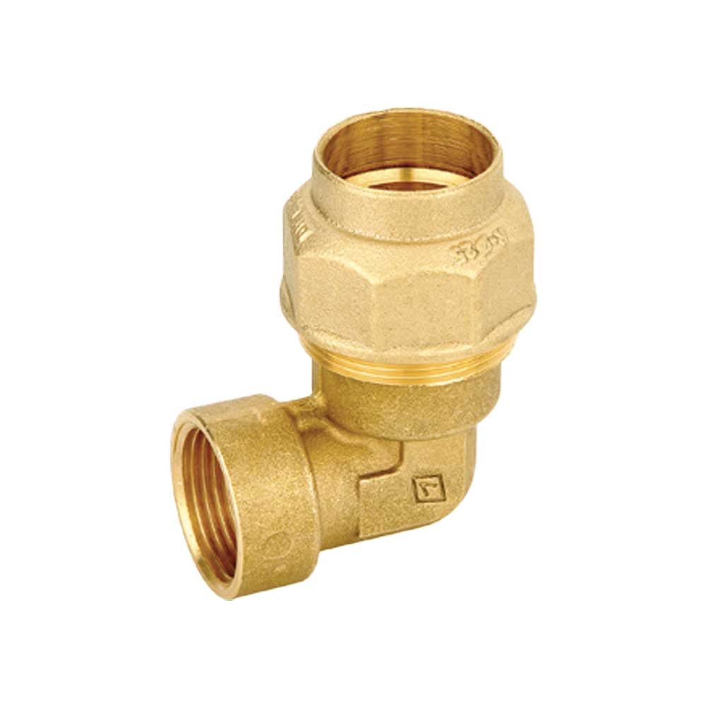 Gomito femmina in ottone a compressione per tubo PE/PEHD/PEX Valvofit Ø40 x 1"1/4 f — Bugatti - HD casa
