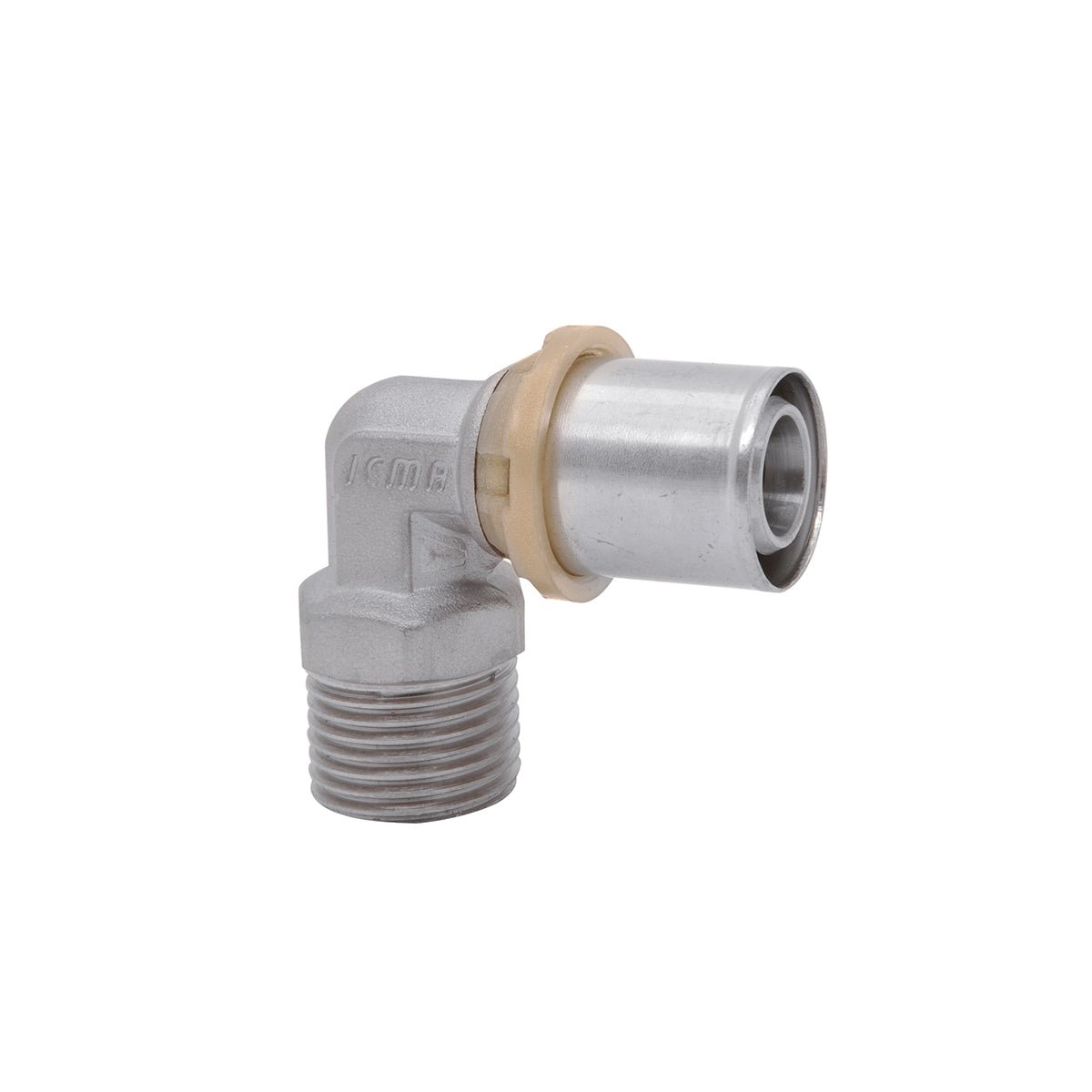 Gomito maschio a pressare per tubo multistrato ICMA Ø26 x 1" - HD casa