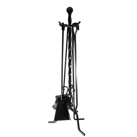 Gruppo camino torciglione con pomolo h. 70 cm — MADE IN Italy - HD casa