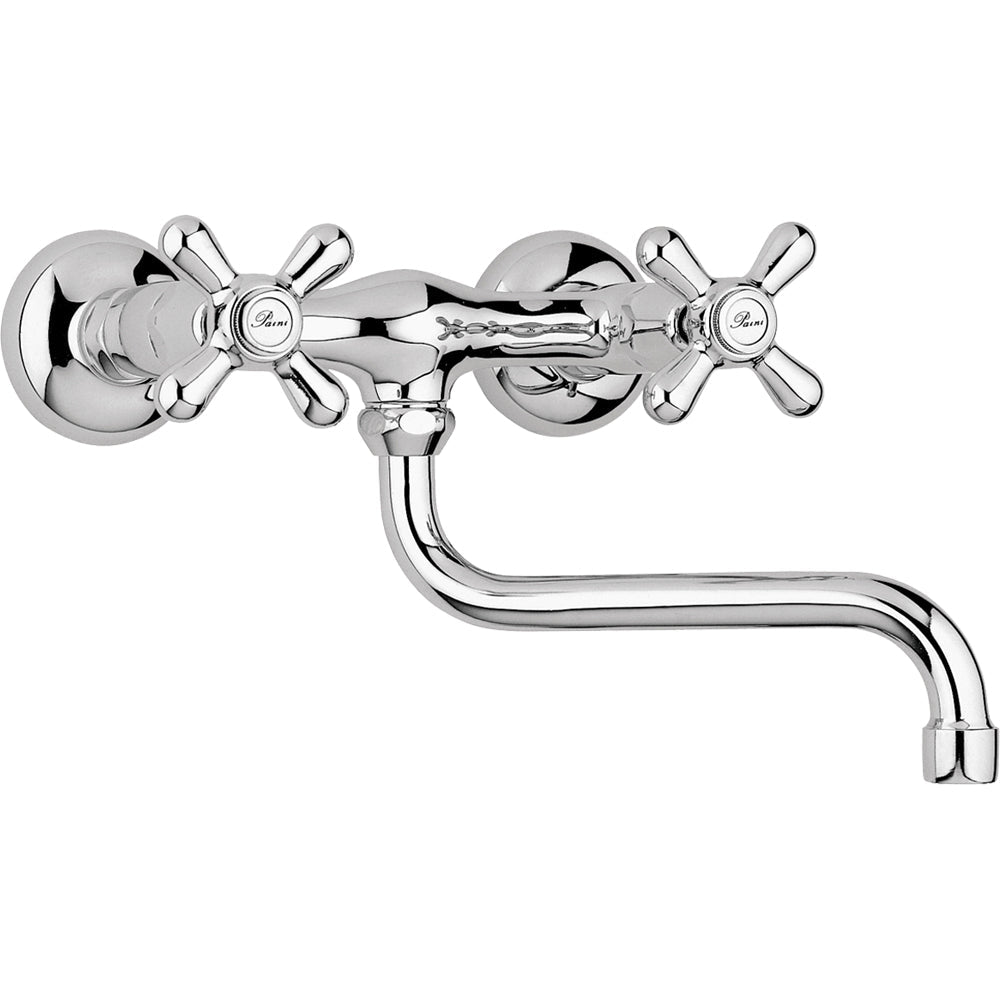 Gruppo lavello a parete Liberty con canna snodabile cromo — Paini - HD casa