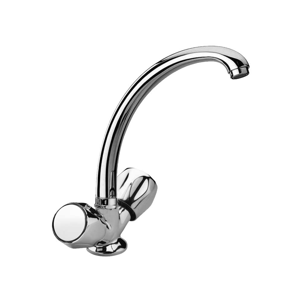 Gruppo lavello monoforo con canna fusa cromo — Fromac - HD casa