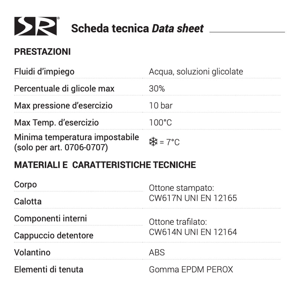 Gruppo valvola termostatizzabile e detentore per MONO/BITUBO rame e multistrato 3/8" - 24x19 — SR - HD casa