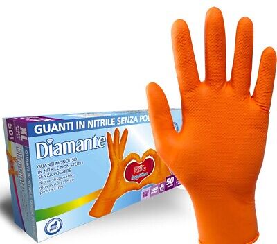 Guanto monouso in nitrile Diamond tg. m - confezione 50 pezzi - HD casa