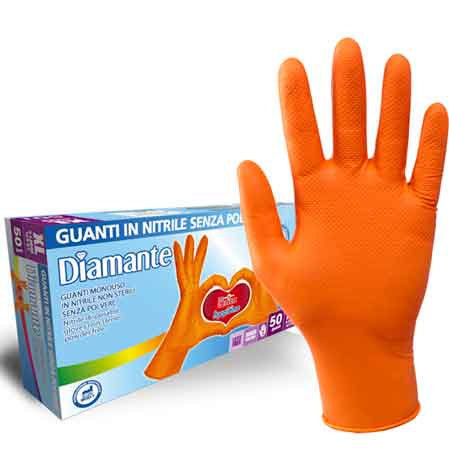 Guanto monouso in nitrile Diamond tg. xl - confezione 50 pezzi - HD casa