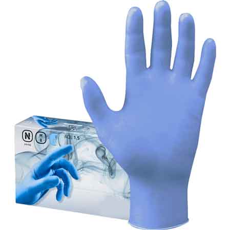 Guanto monouso in nitrile tg. m - confezione 100 pezzi - HD casa
