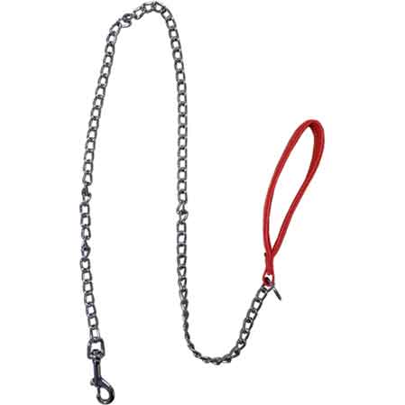 Guinzaglio per cani con catena Cardinale con manico imbottito 25 mm x 120 cm - HD casa