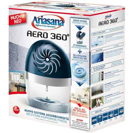 Kit assorbiumidita aero 360°' 450 gr + ricarica tab — Ariasana - HD casa