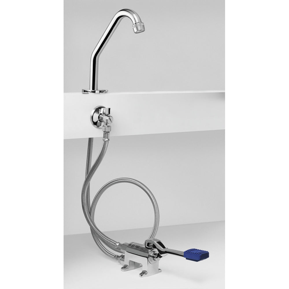Kit completo rubinetto a pedale con bocca di erogazione modello U 1 pedale — Idral - HD casa