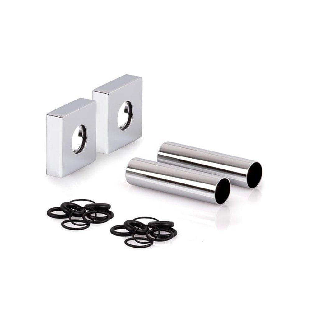 Kit copritubo quadrato cromo Ø18 x L.70 mm - HD casa
