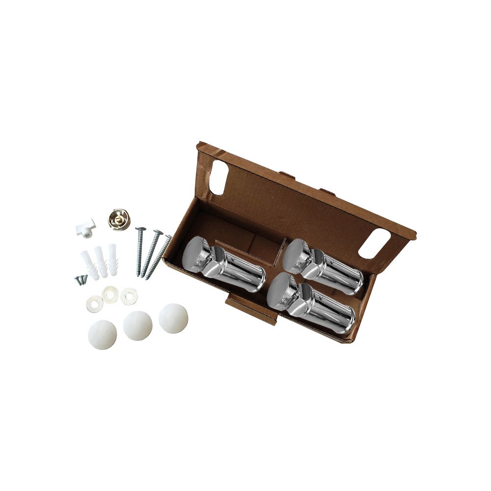 Kit di fissaggio cromo per termoarredo Sanremo diritto - HD casa