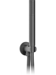 Kit Doccetta e supporto Tonda con Presa d'Acqua Nero Opaco - HD casa