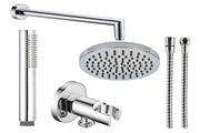 Kit doccia rotondo con soffione e braccio cromato diam. 25 - HD casa