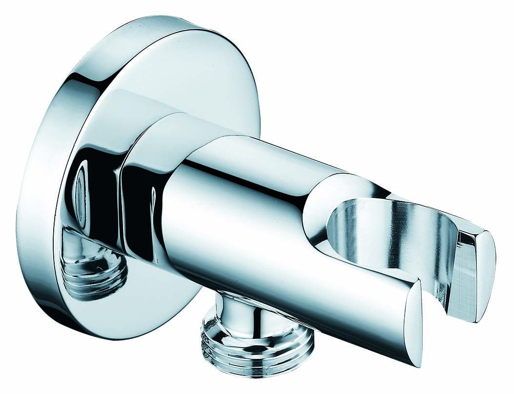 Kit doccia rotondo con soffione e braccio cromato diam. 25 - HD casa