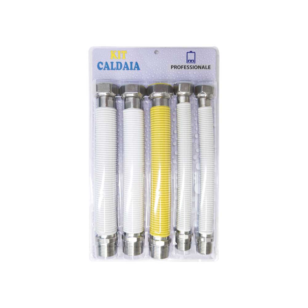 Kit flessibili INOX rivestiti M/F per allacciamento caldaia 150-300 mm - HD casa