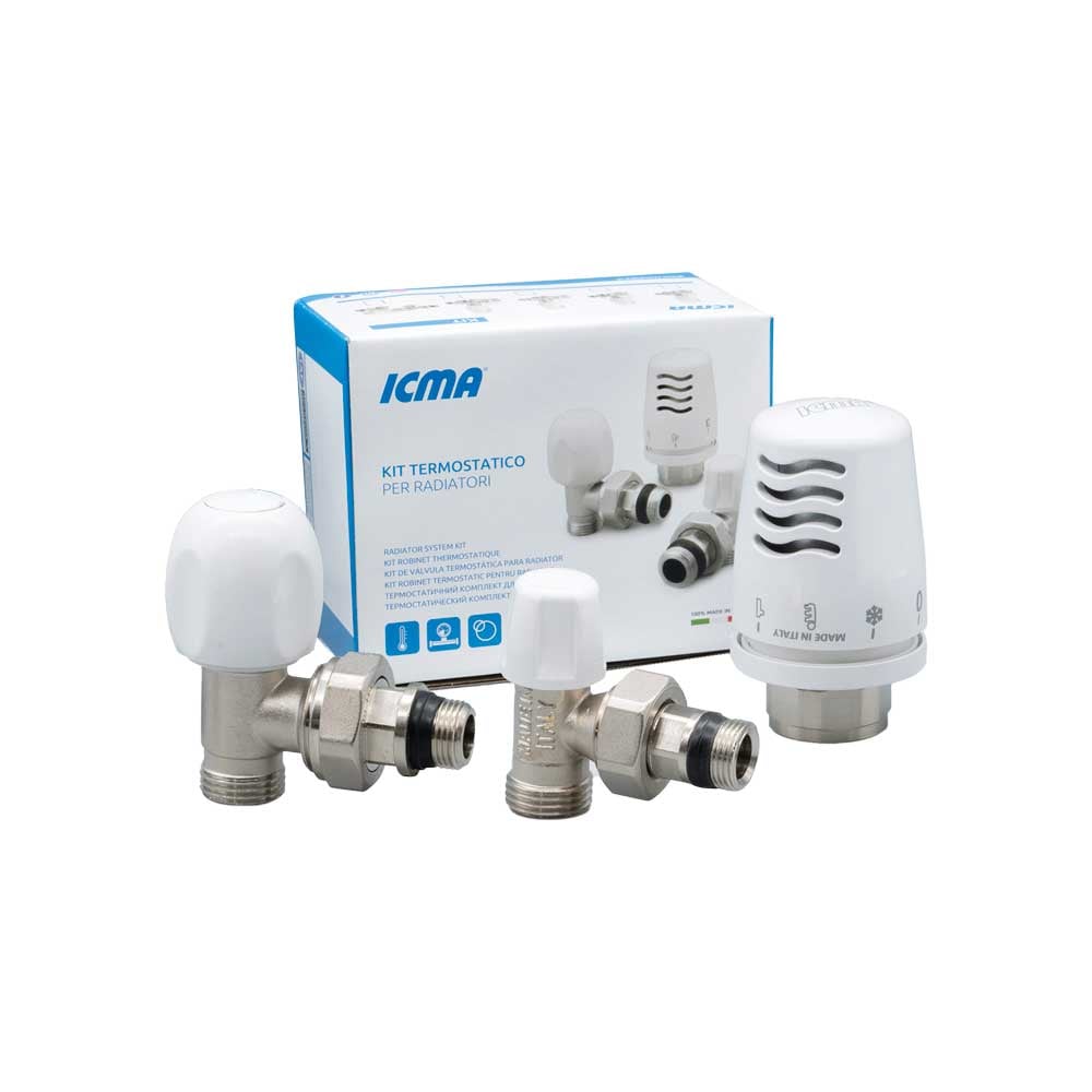 Kit termostatico a squadra Tulipano ICMA 1/2" - HD casa