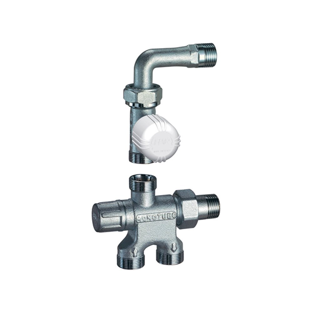 Kit valvola termostatizzabile con detentore monotubo Grt FAR 1/2" - 24x19 - HD casa