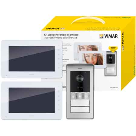 Kit videocitofono bifamiliare K42911 Vimar due schermi 7" - HD casa