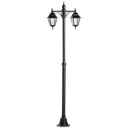 Lampione '4 facce 2 lanterne colore nero cm.190 — Cardinale - HD casa