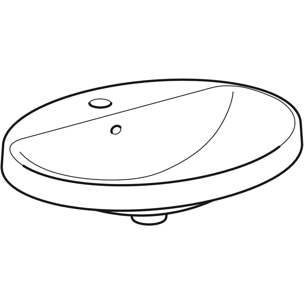 Lavabo a incasso soprapiano cpr ellisse 55x45 cm — Geberit - HD casa