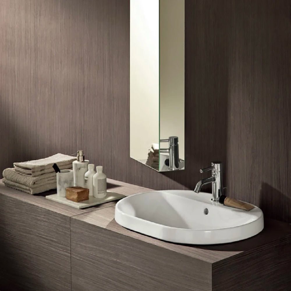 Lavabo a incasso soprapiano cpr ellisse 55x45 cm — Geberit - HD casa