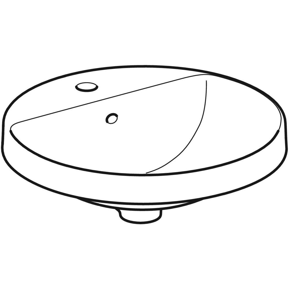 Lavabo a incasso soprapiano cpr rotondo Ø48 cm — Geberit - HD casa