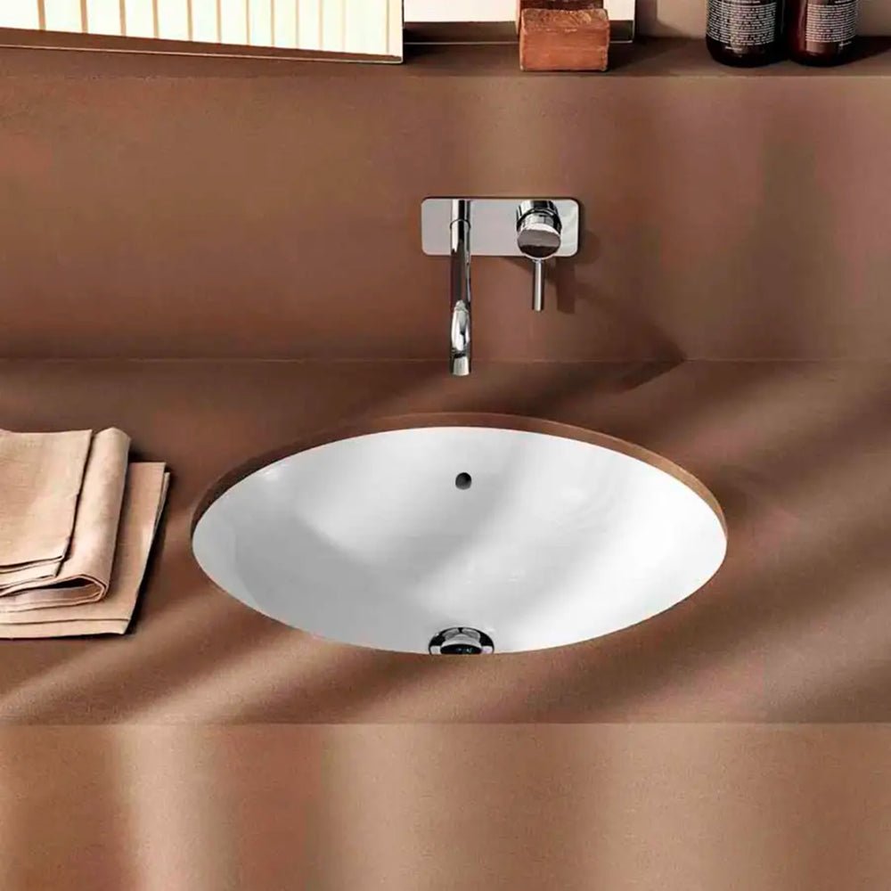 Lavabo a incasso sottopiano ovale variform Ø56 cm — Geberit - HD casa
