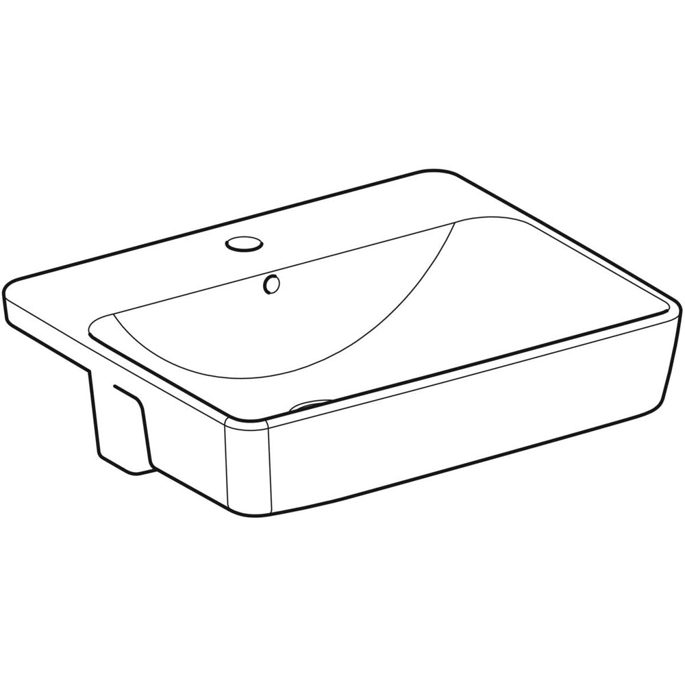 Lavabo a semincasso cpr Variform quadrato 55 cm — Geberit - HD casa