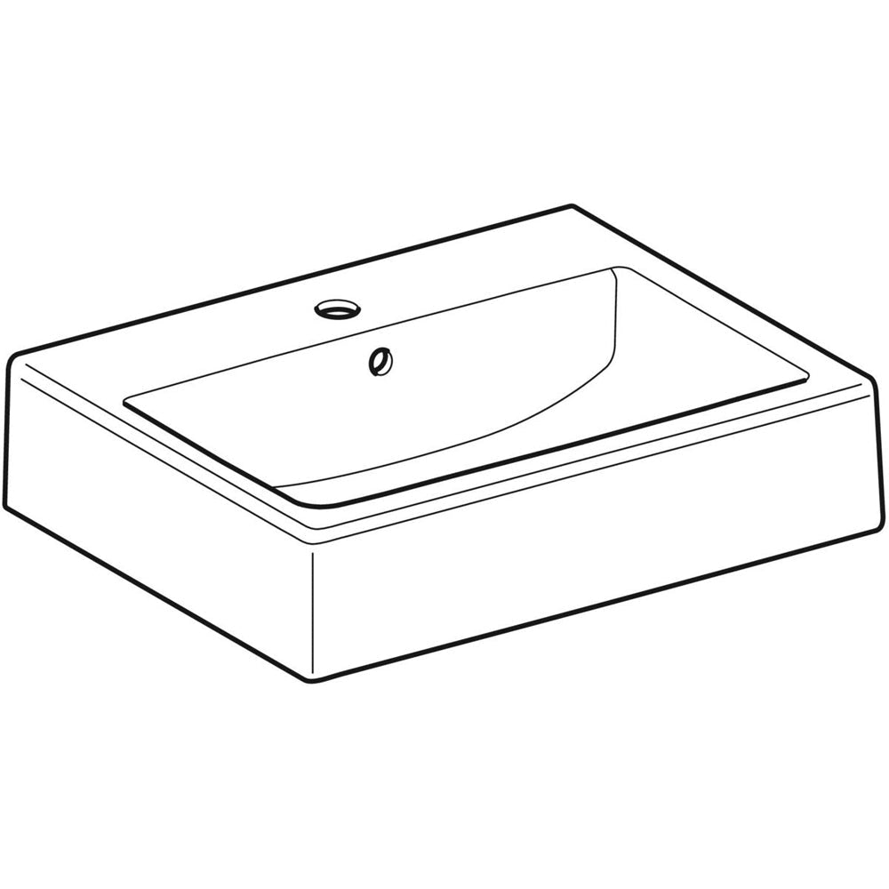 Lavabo da appoggio con bacino rettangolare Closer 60x46 cm — Geberit - HD casa