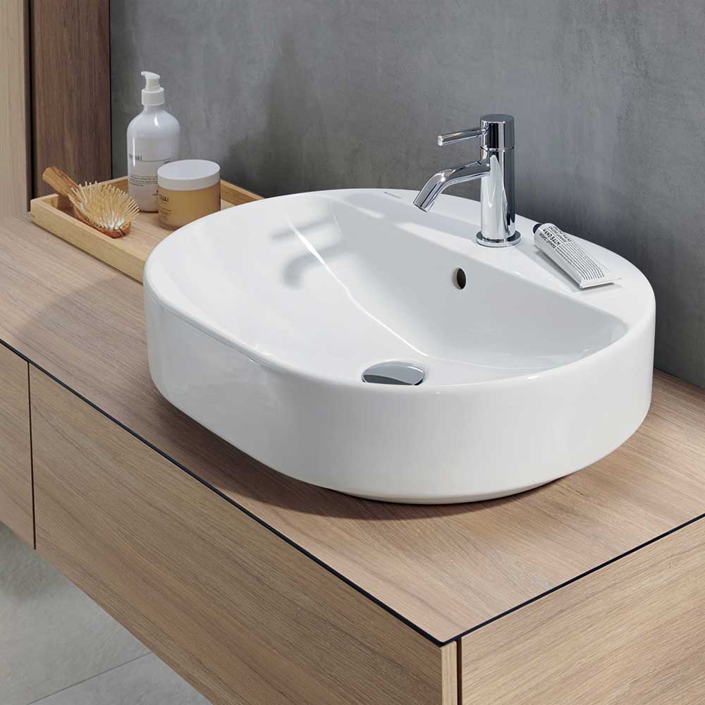 Lavabo da appoggio ellittico Variform cpr 50 cm — Geberit - HD casa