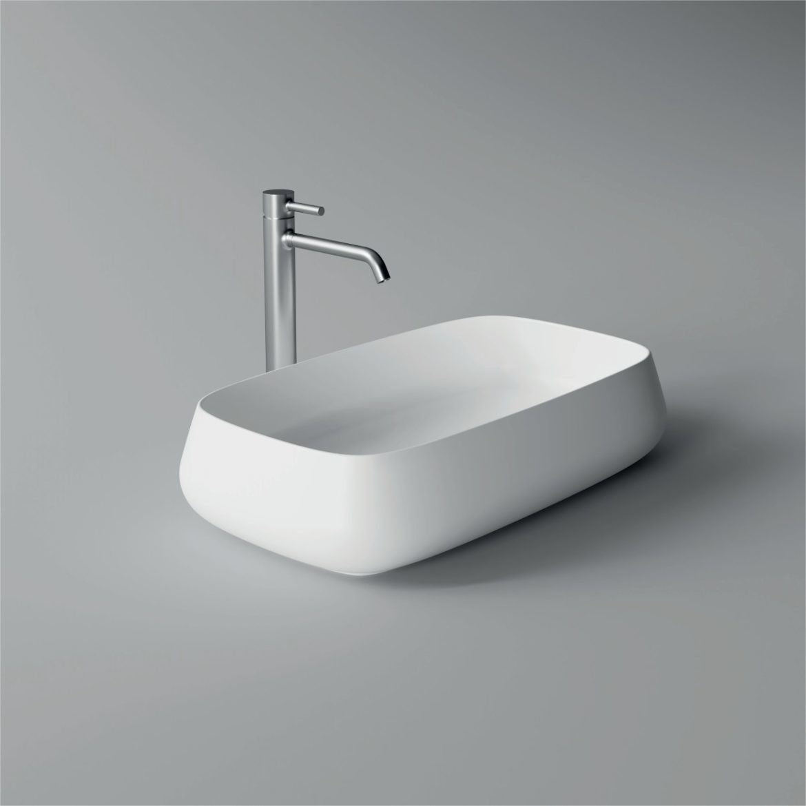 Lavabo da appoggio in ceramica 60 x 35 cm Serie NUR Alice ceramica - HD casa