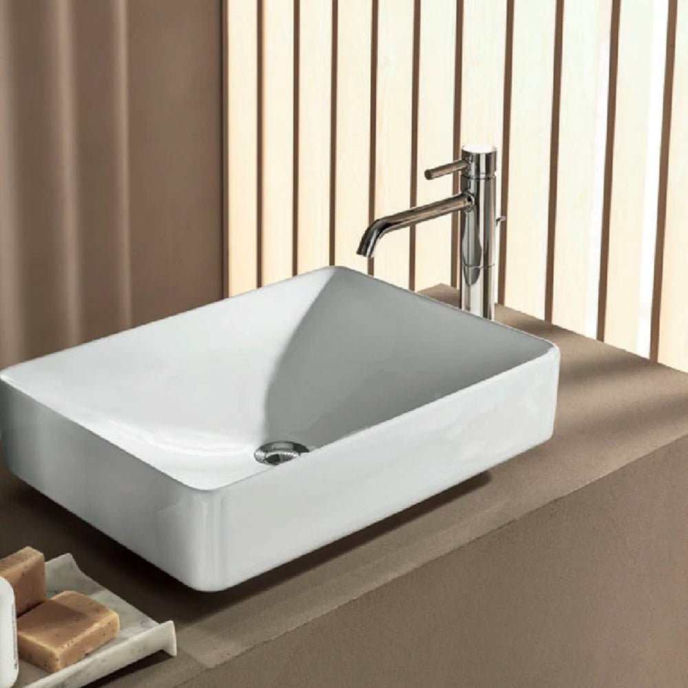 Lavabo da appoggio rettangolare Variform spr 55 cm — Geberit - HD casa