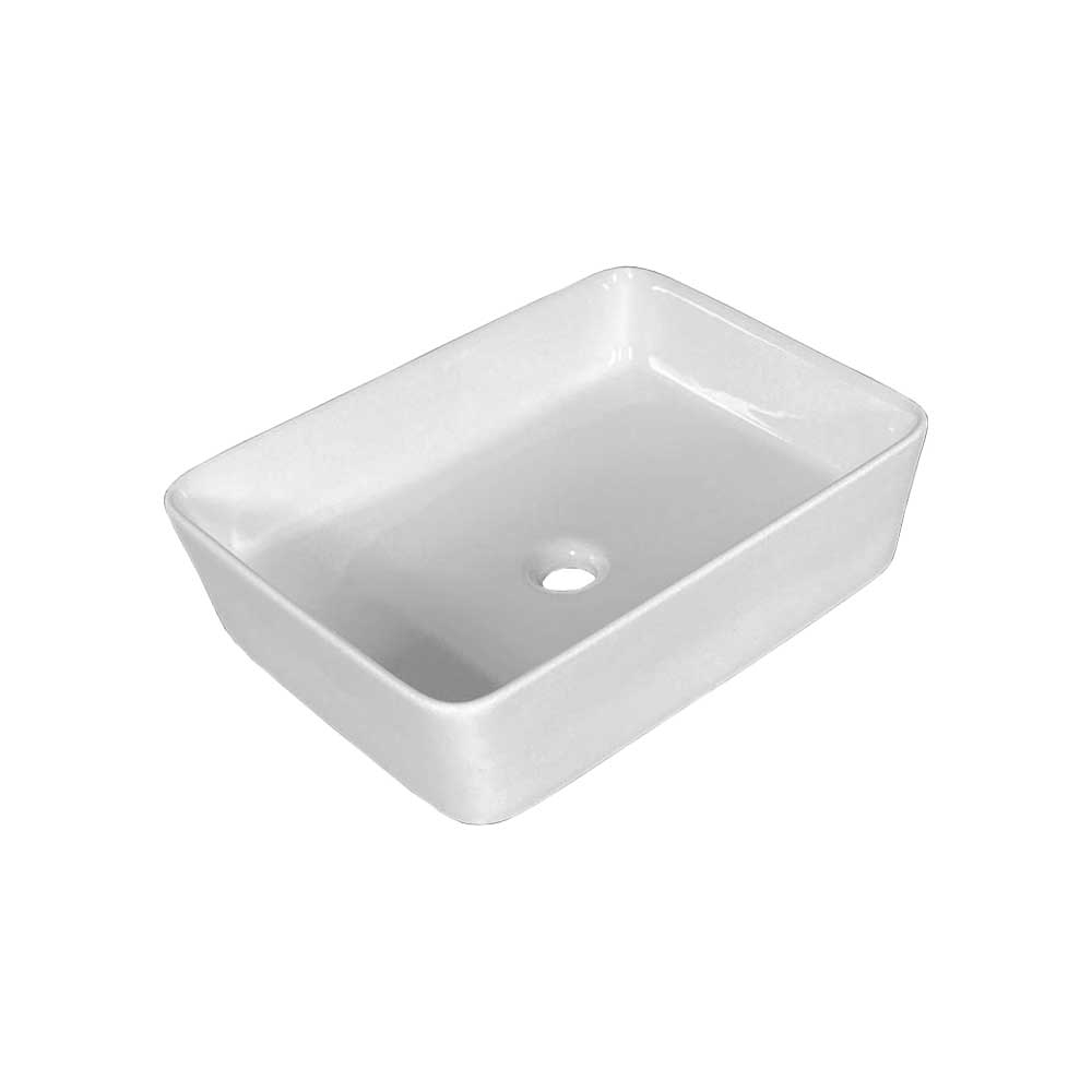 Lavabo da appoggio Zeta rettangolare 50x38 cm — Azzurra - HD casa