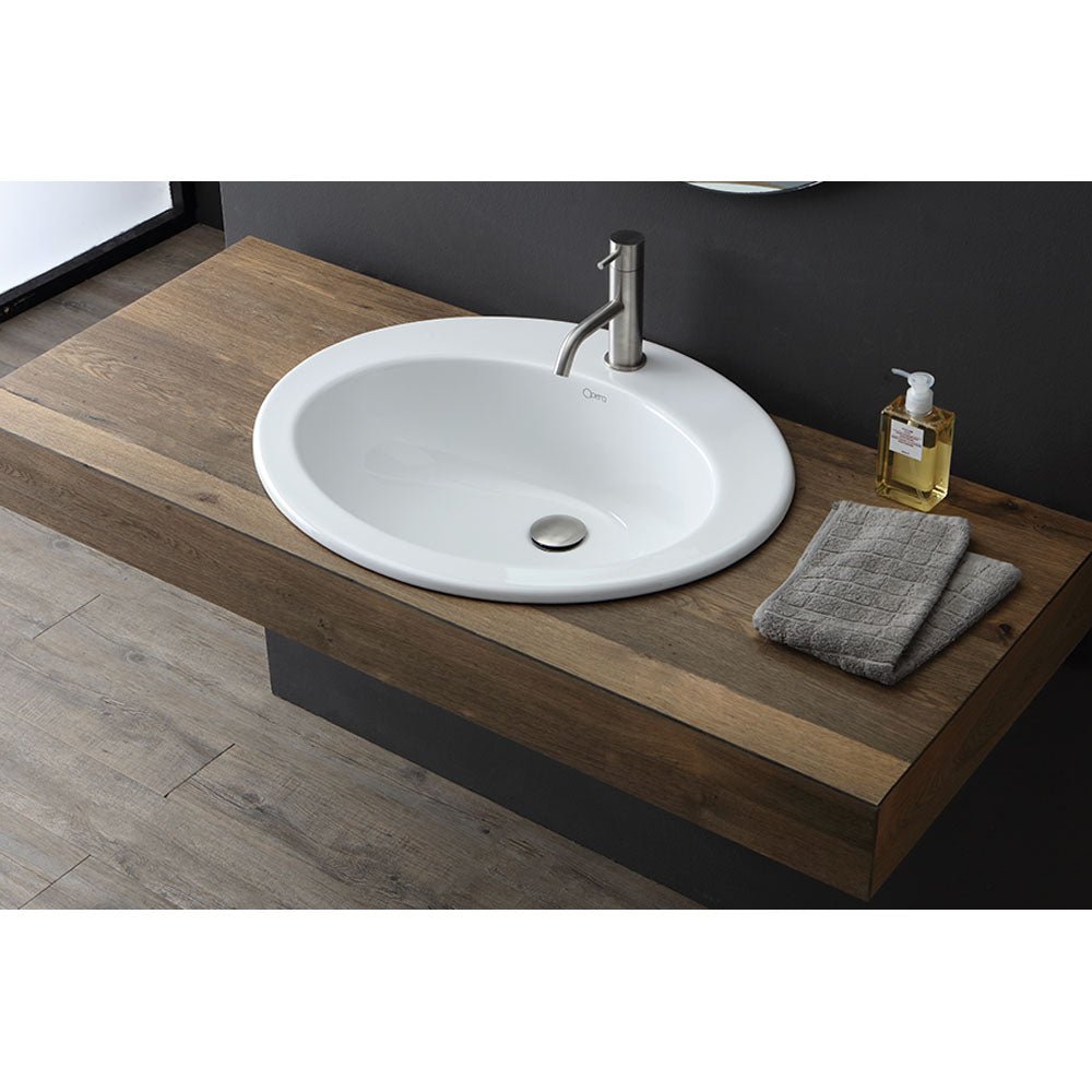 Lavabo da incasso soprapiano decor 56" cpr 56 x 48 cm - HD casa