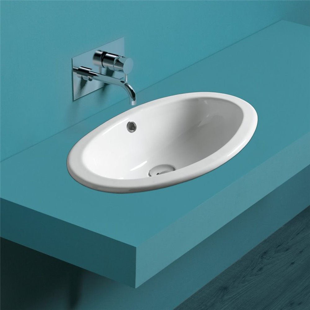 Lavabo da incasso soprapiano decor 56" spr 56 x 41 cm — Alice - HD casa