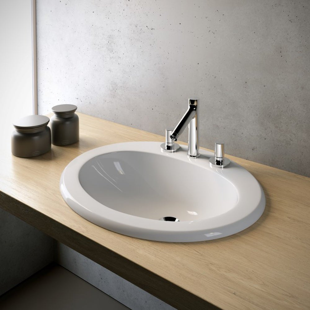 Lavabo da incasso soprapiano decor 62" cpr 63 x 54 cm - HD casa