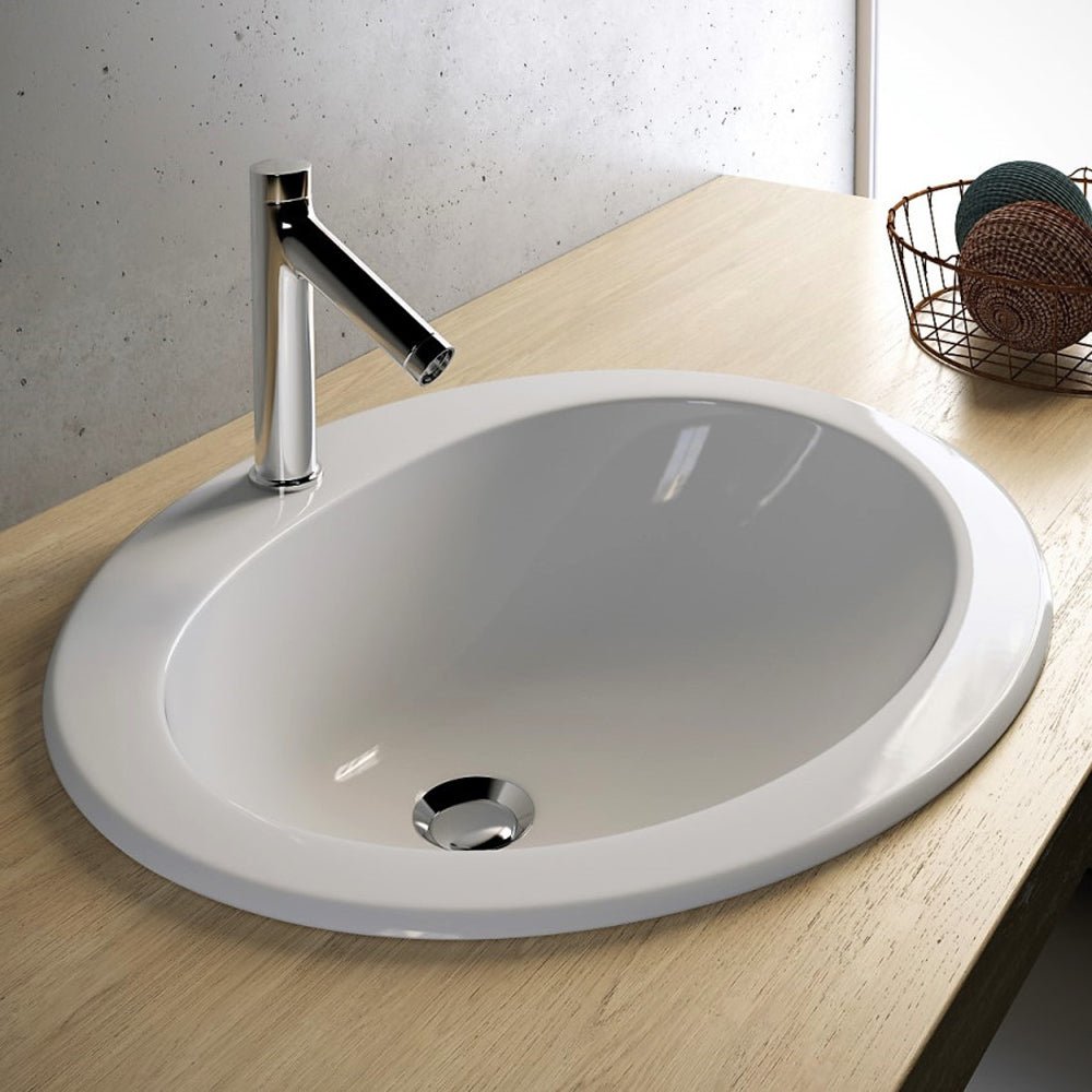 Lavabo da incasso soprapiano decor 62" cpr 63 x 54 cm - HD casa