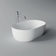 Lavabo d'appoggio ovale 55×35 Alice Ceramica Serie Unica bianco lucido - HD casa