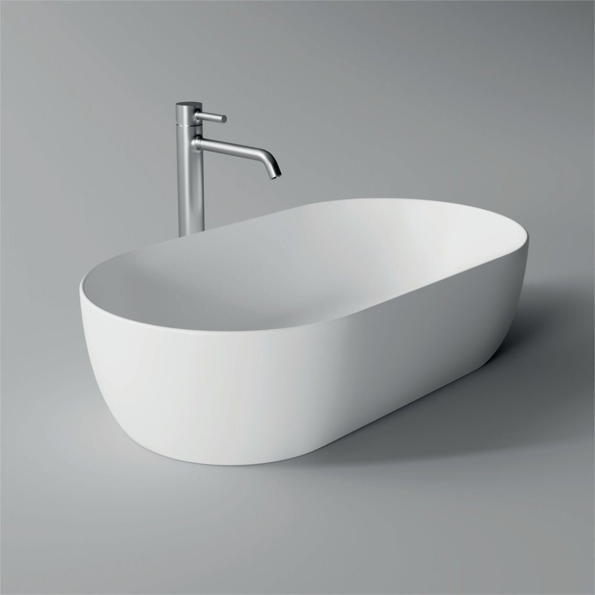 Lavabo d'appoggio ovale 70×38 Alice Ceramica Serie Unica - HD casa