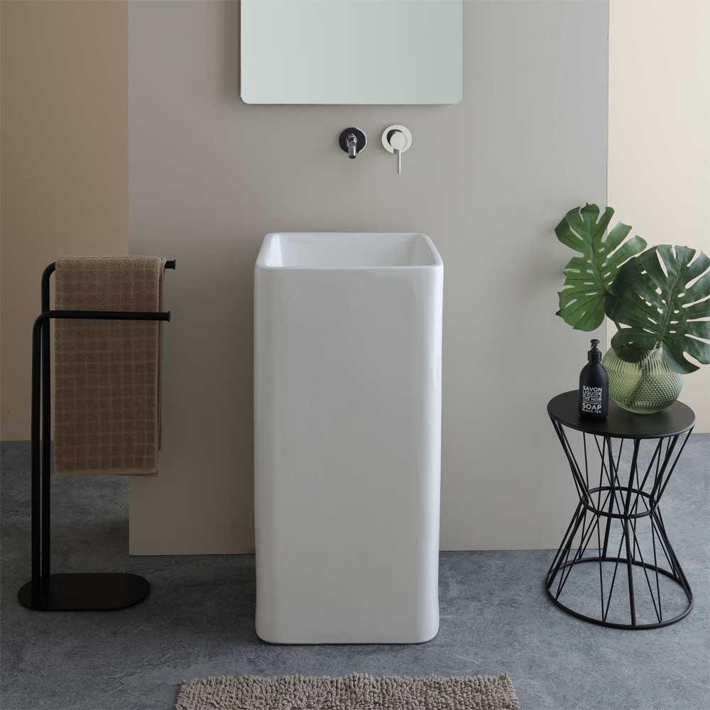 Lavabo frestanding Quadro spr bianco — Mood Ceramic - HD casa