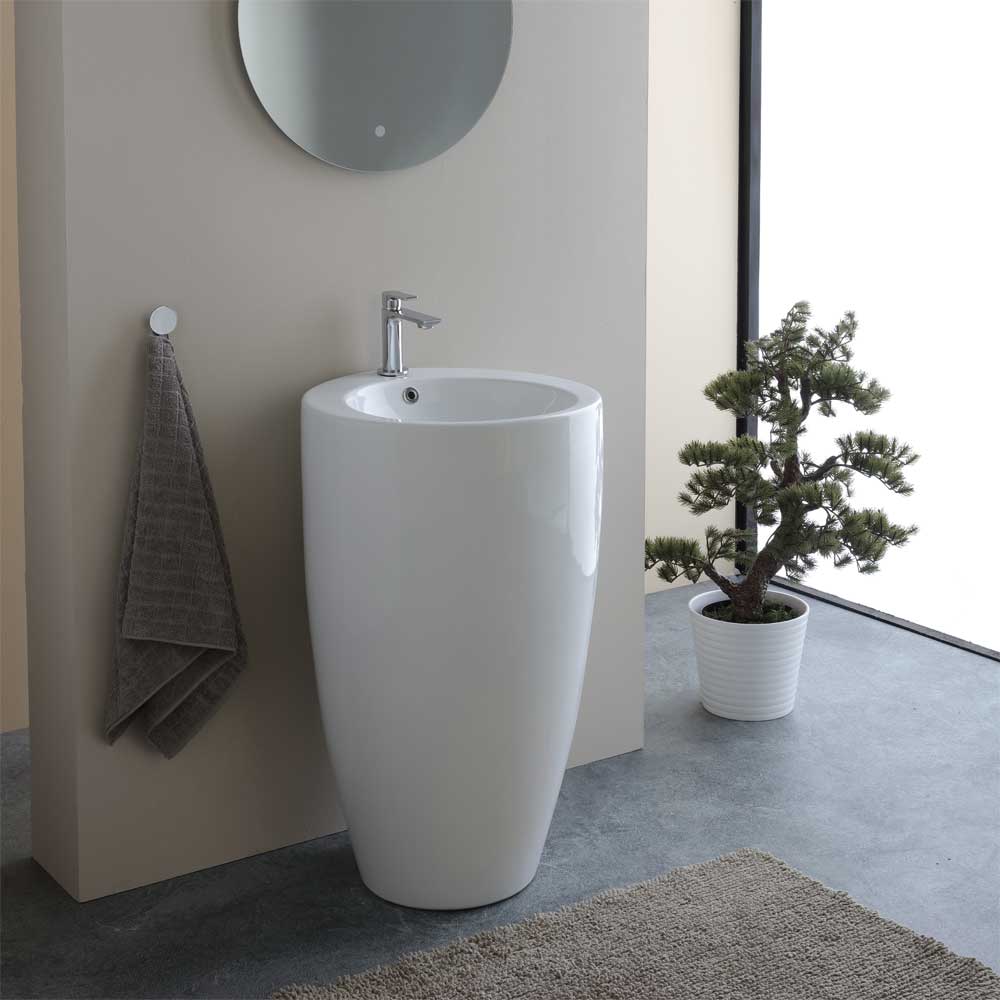 Lavabo frestanding Round cpr monoforo — Mood Ceramic - HD casa