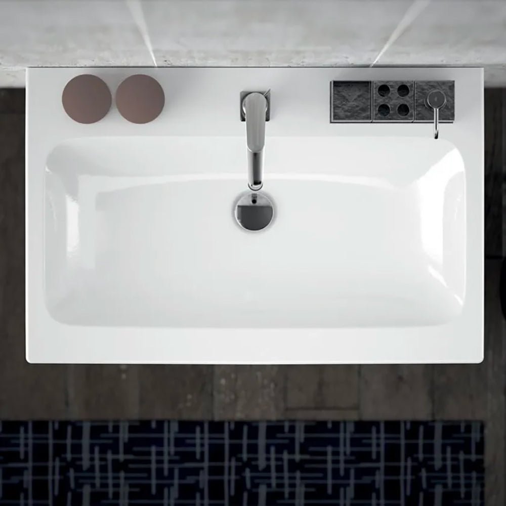Lavabo SIMMETRICO" icon LIGHT" 90 cm — Geberit - HD casa