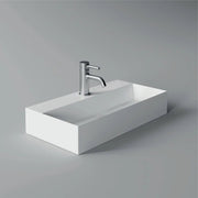 Lavabo Spy appoggio/sospeso 60x30 rettangolare bianco alice ceramica - HD casa