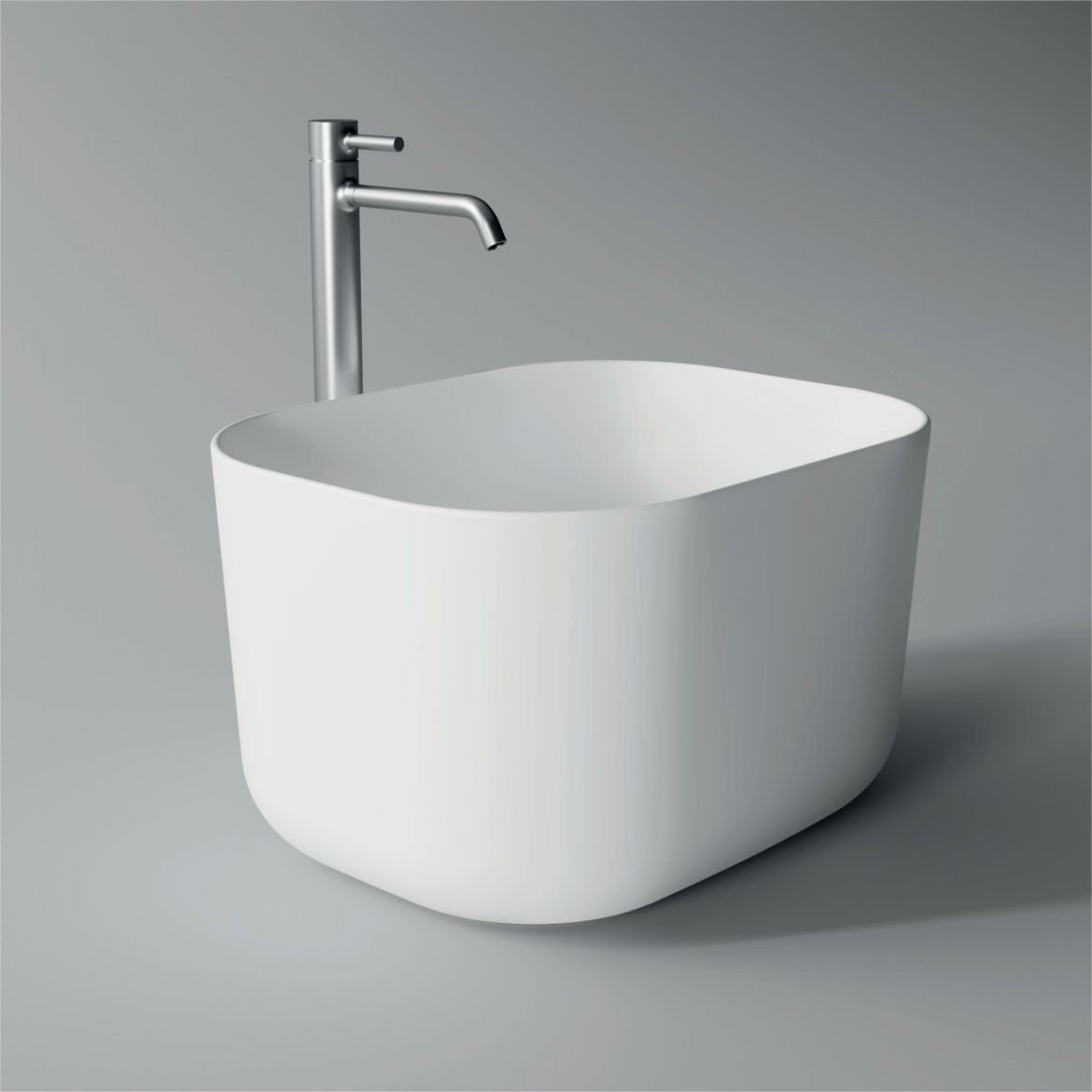 Lavabo Unica Rectangular appoggio cm. 50x40 H.30 in ceramica - Alice Cercamica - HD casa