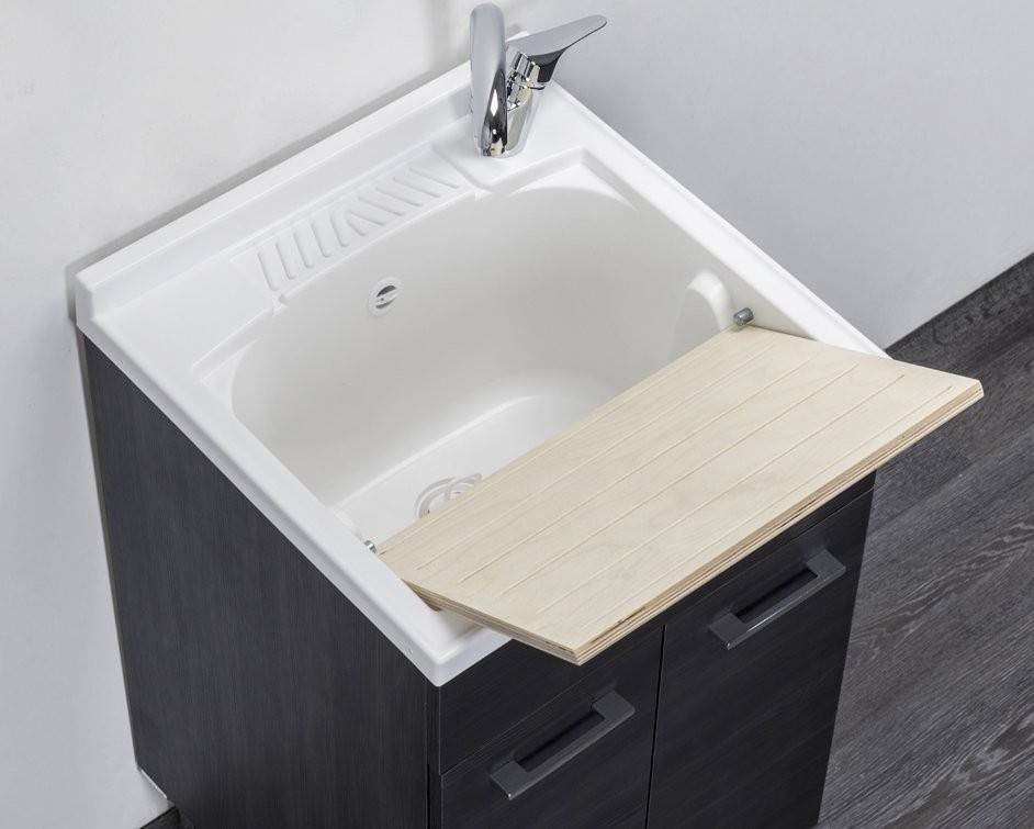 Lavatoio 2 ante da cm 60x50 colore rovere scuro - HD casa