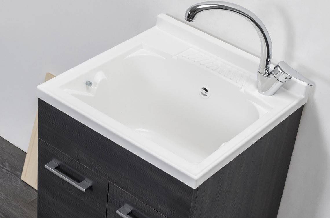 Lavatoio 2 ante da cm 60x50 colore rovere scuro - HD casa